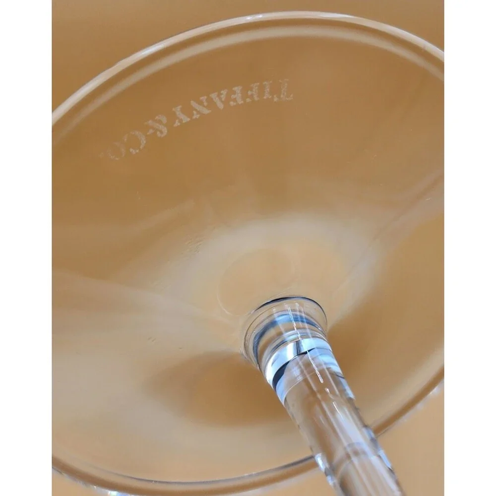 Tiffany & Co. ~ Elegant Crystal Glassware ~ Champagne Flutes ~ Set of 2